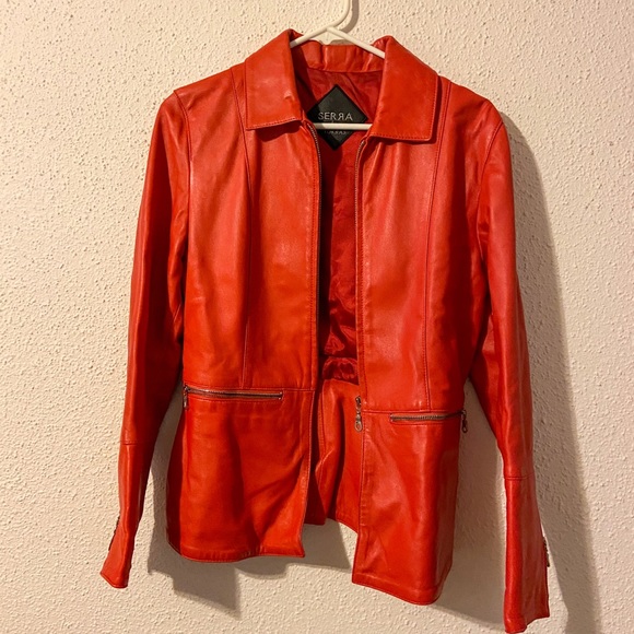 Serra Jackets & Blazers - SOLD // Vintage red leather jacket